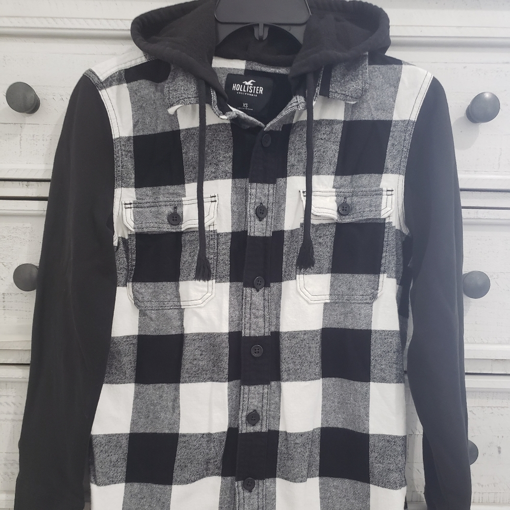 Hollister hooded flannel